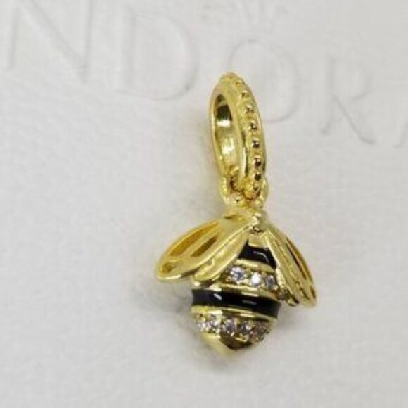 PANDORA Shine Queen Bee Pendant Charm - Picture 1 of 7